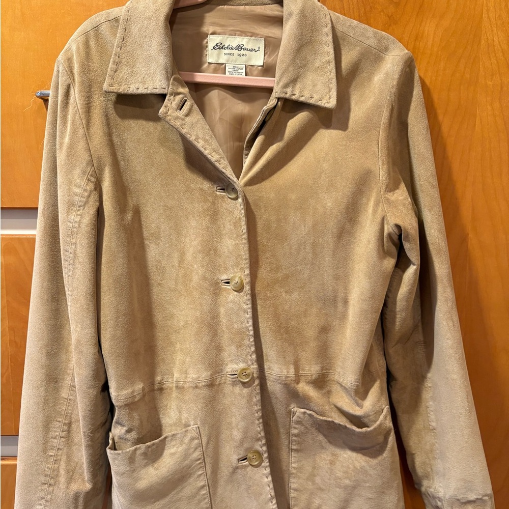 Eddie Bauer Women's Beige Suede Jacket Medium